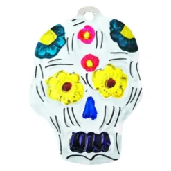 Sugar Skull Tin Ornament