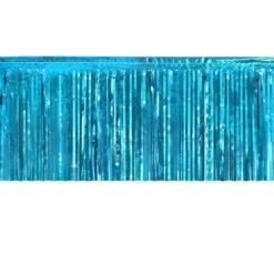Teal Metallic Table Skirt