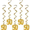 50th Gold Metallic Whirls