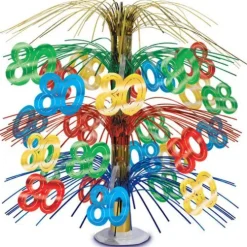 80th Multicolor Cascade Centerpiece