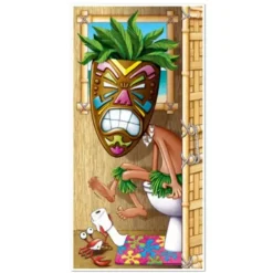 Tiki Man Restroom Door Cover