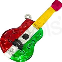 Tri Color Guitar Tin Ornament