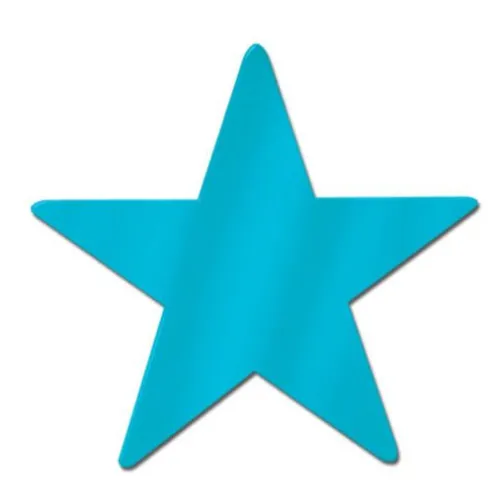 9" Turquoise Foil Star