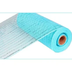 Turquoise Metallic Mesh Roll