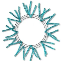 Turquoise Pencil Work Wreath Frame 15"