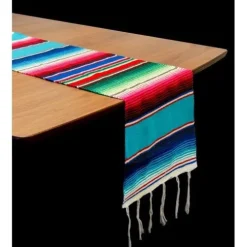 Turquoise Serape Table Runner