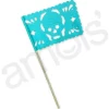 Turquoise Sugar Skull Flag