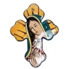 6" Virgen Ceramic Cross