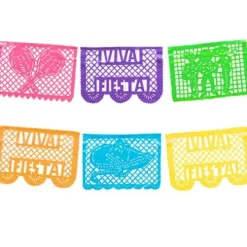 Viva Fiesta Neon Plastic Picado