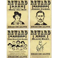 Wanted Sign Cutouts