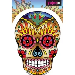 Western Sugar Skull Sticker