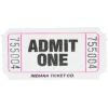 White Admit One Ticket Roll