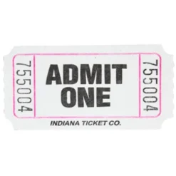 White Admit One Ticket Roll