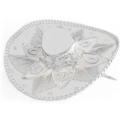 White and Silver Mariachi Sombrero