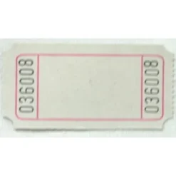 White Blank Ticket Roll