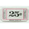 White 25 Cent Ticket Roll