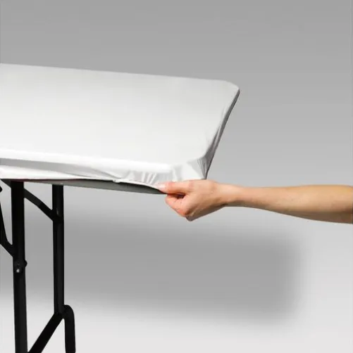 White Stay Put 8' Table Cover