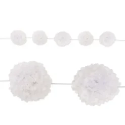 White Tissue Flower Garland