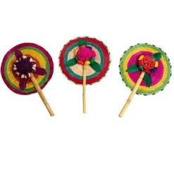 Wicker Floral Fan