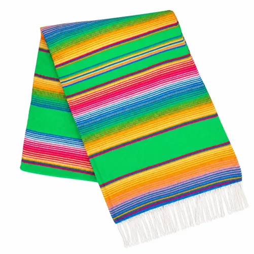 6.75' x 5' Neon Green Serape