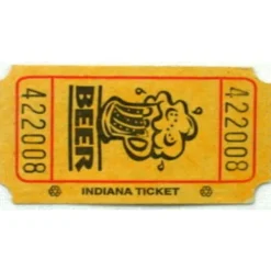 Yellow Beer Ticket Roll