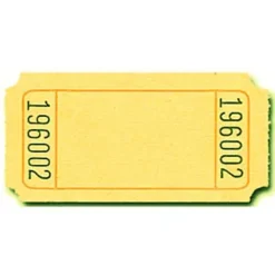 Yellow Blank Ticket Roll
